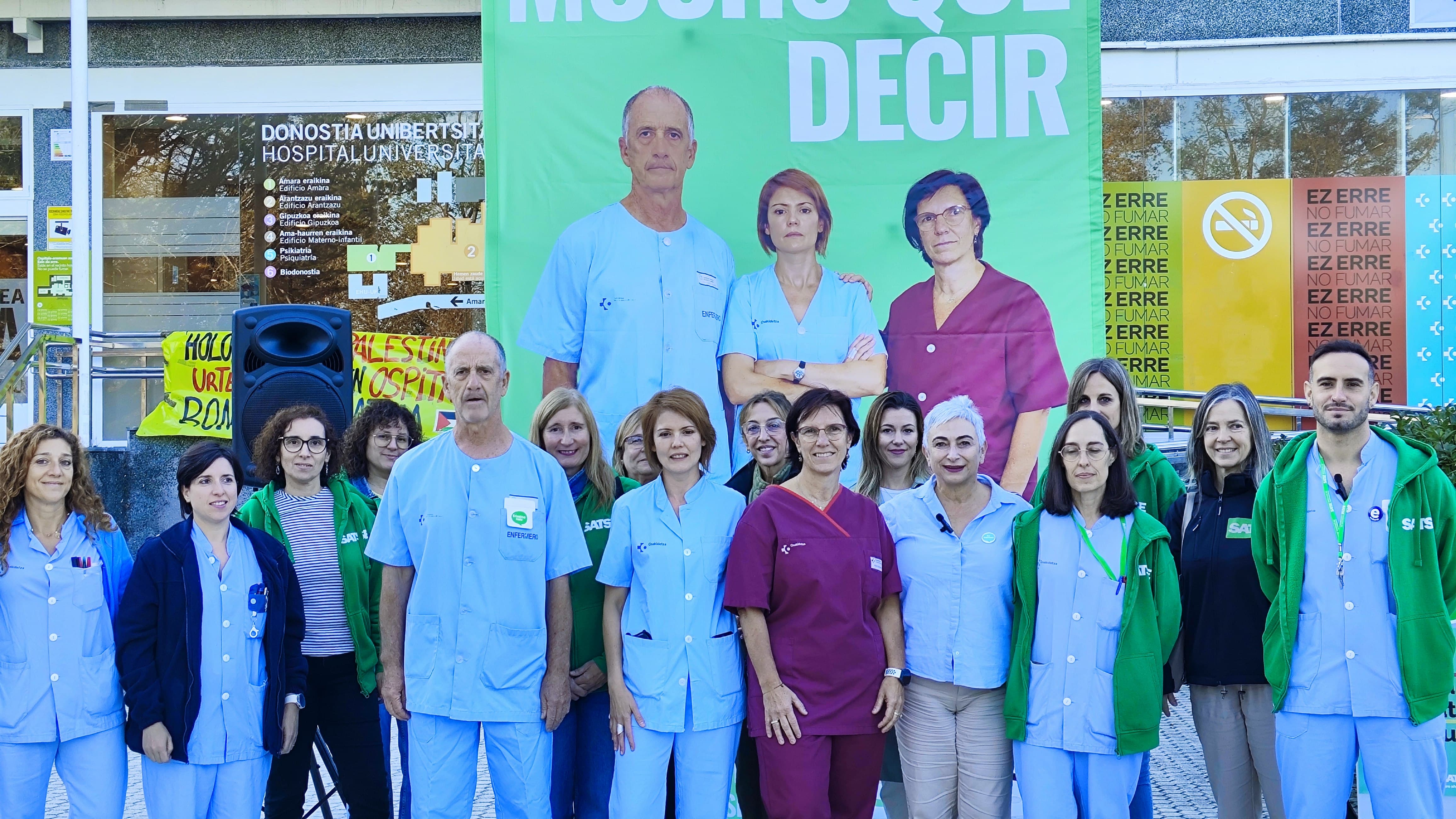 Acto de camapaña en el Hospital Donostia